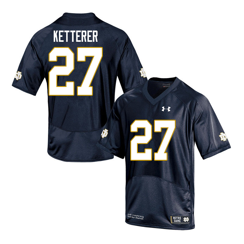 Men #27 Chase Ketterer Notre Dame Fighting Irish College Football Jerseys Sale-Navy - Click Image to Close